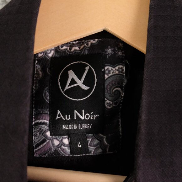 Au Noir Shirt Mens 4 Large Black Short Sleeve Button Up Geometric Stretch - Picture 7 of 9